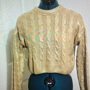 Boy’s Cable Knit Sweater - Tan